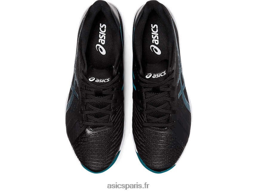 Hommes Asics solution d\'argile rapide ff BXL8B21204 noir/pin brumeux