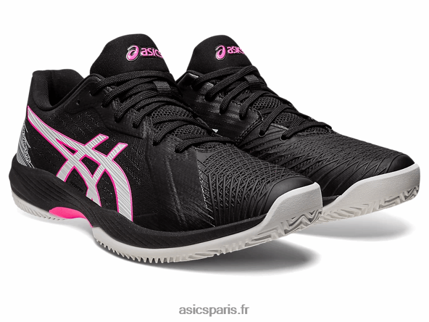 Hommes Asics solution d\'argile rapide ff BXL8B2537 noir/rose vif