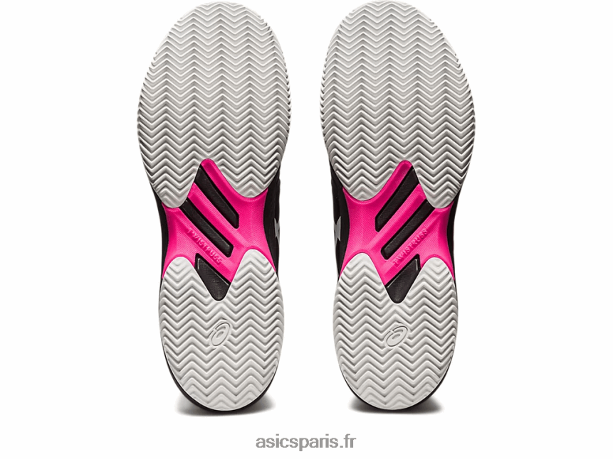 Hommes Asics solution d\'argile rapide ff BXL8B2537 noir/rose vif