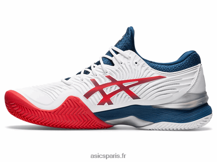 Hommes Asics terrain ff 2 terre battue BXL8B21995 blanc/bleu mako