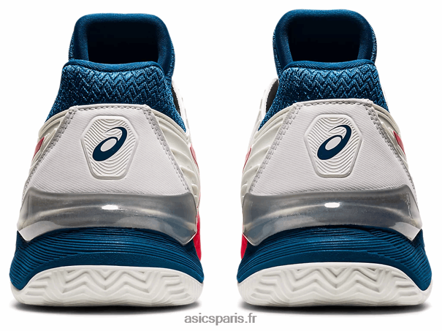 Hommes Asics terrain ff 2 terre battue BXL8B21995 blanc/bleu mako