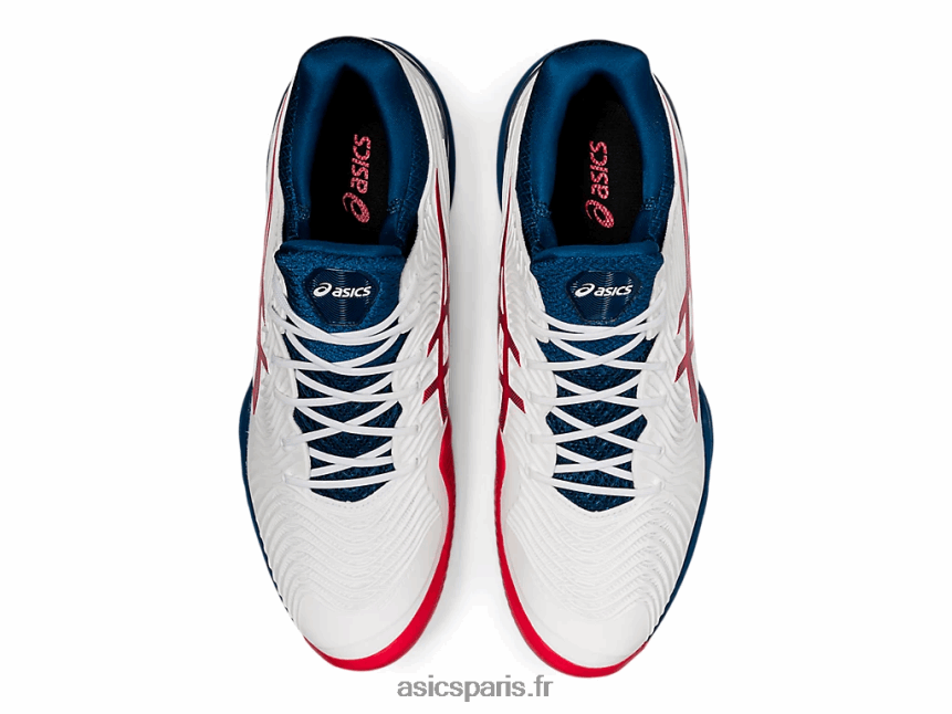 Hommes Asics terrain ff 2 terre battue BXL8B21995 blanc/bleu mako