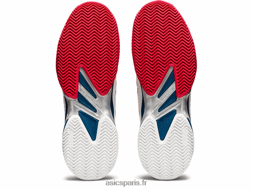 Hommes Asics terrain ff 2 terre battue BXL8B21995 blanc/bleu mako