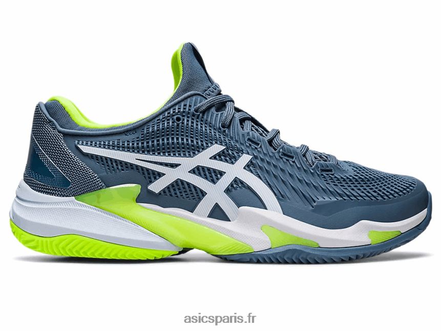 Hommes Asics terrain ff 3 terre battue BXL8B2352 bleu acier/blanc