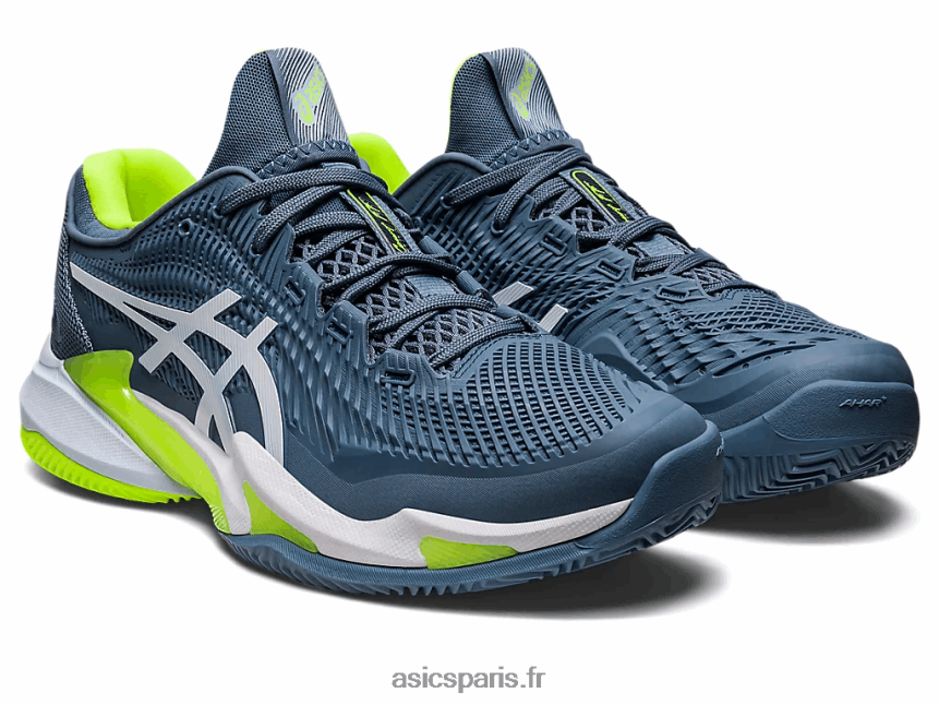 Hommes Asics terrain ff 3 terre battue BXL8B2352 bleu acier/blanc