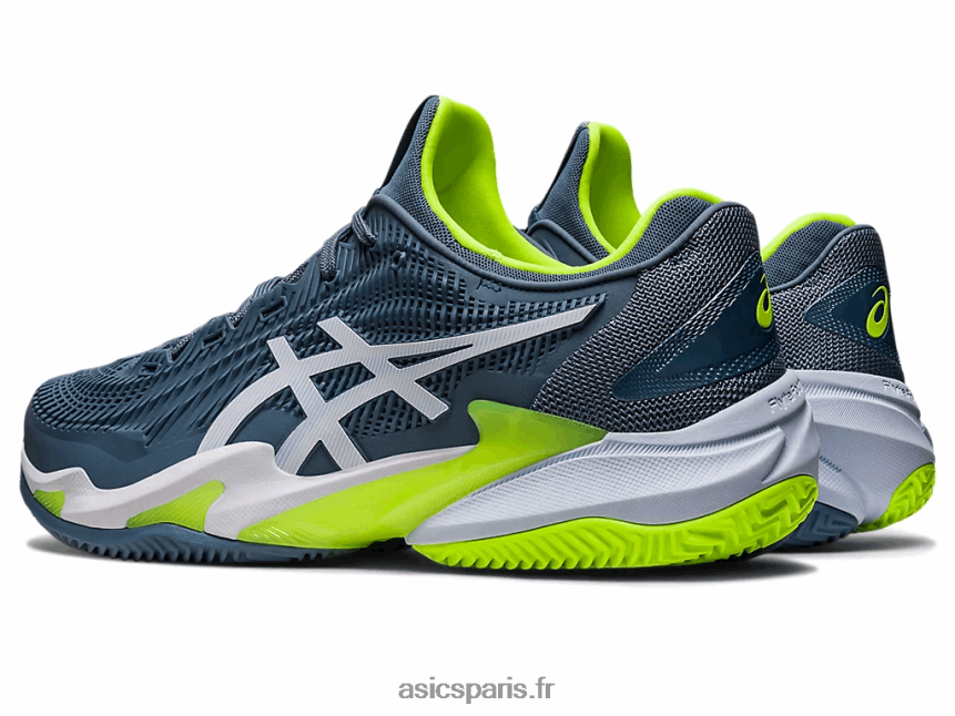 Hommes Asics terrain ff 3 terre battue BXL8B2352 bleu acier/blanc