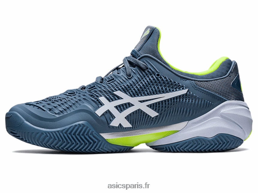 Hommes Asics terrain ff 3 terre battue BXL8B2352 bleu acier/blanc