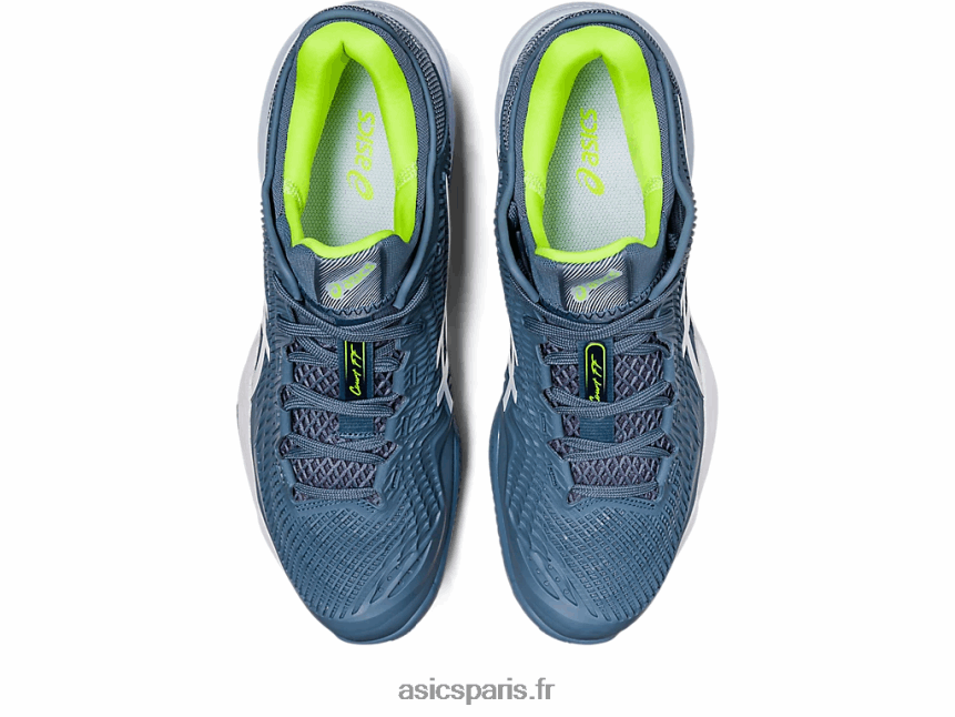 Hommes Asics terrain ff 3 terre battue BXL8B2352 bleu acier/blanc