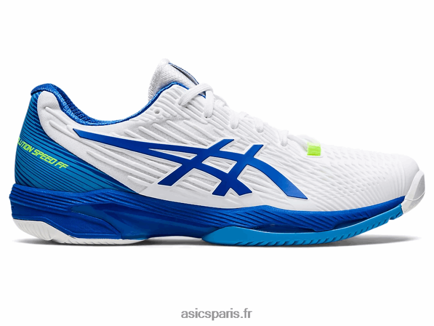 Hommes Asics vitesse de solution ff 2 BXL8B21002 blanc/bleu thon