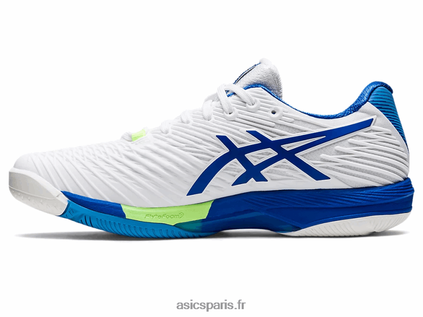 Hommes Asics vitesse de solution ff 2 BXL8B21002 blanc/bleu thon