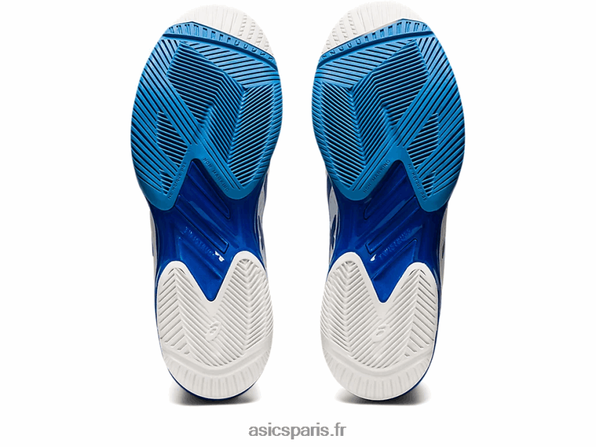 Hommes Asics vitesse de solution ff 2 BXL8B21002 blanc/bleu thon