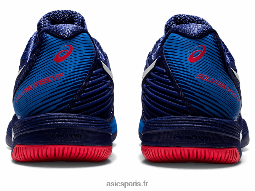 Hommes Asics vitesse de solution ff 2 BXL8B21151 bleu marine/blanc