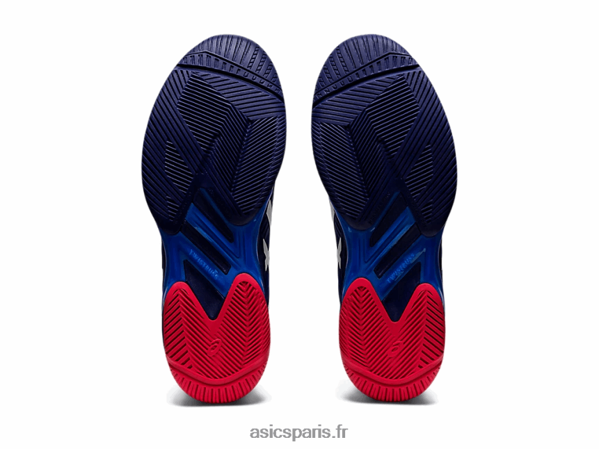 Hommes Asics vitesse de solution ff 2 BXL8B21151 bleu marine/blanc