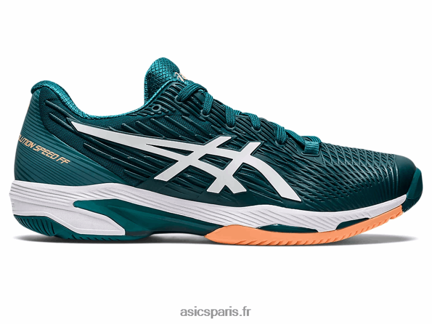 Hommes Asics vitesse de solution ff 2 BXL8B21164 velours pin/blanc