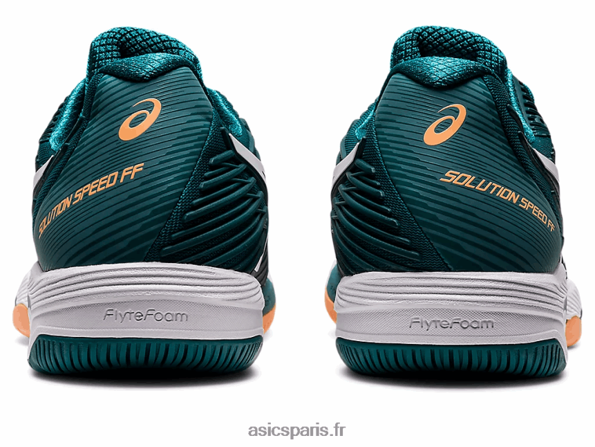 Hommes Asics vitesse de solution ff 2 BXL8B21164 velours pin/blanc