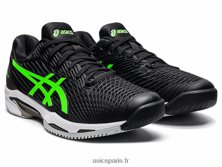 Hommes Asics vitesse de solution ff 2 BXL8B21541 gecko noir/vert