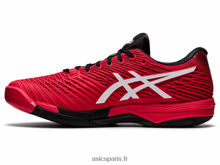 Hommes Asics vitesse de solution ff 2 BXL8B21660 rouge électrique/blanc