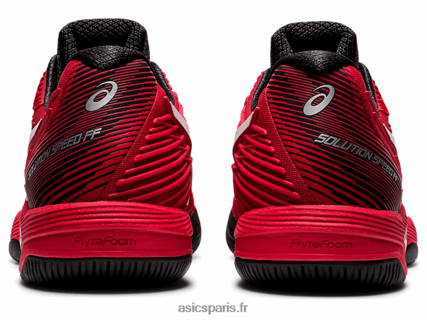 Hommes Asics vitesse de solution ff 2 BXL8B21660 rouge électrique/blanc