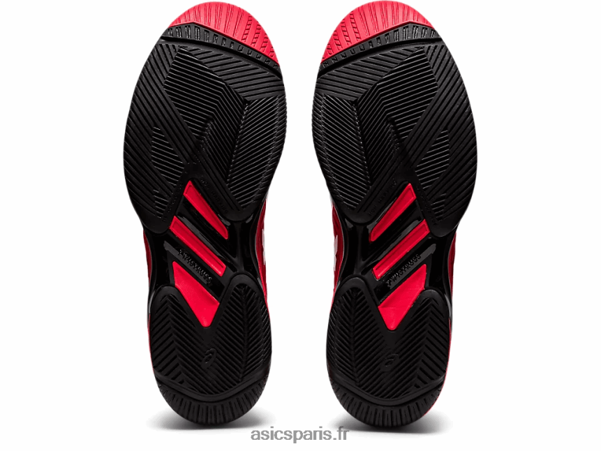 Hommes Asics vitesse de solution ff 2 BXL8B21660 rouge électrique/blanc