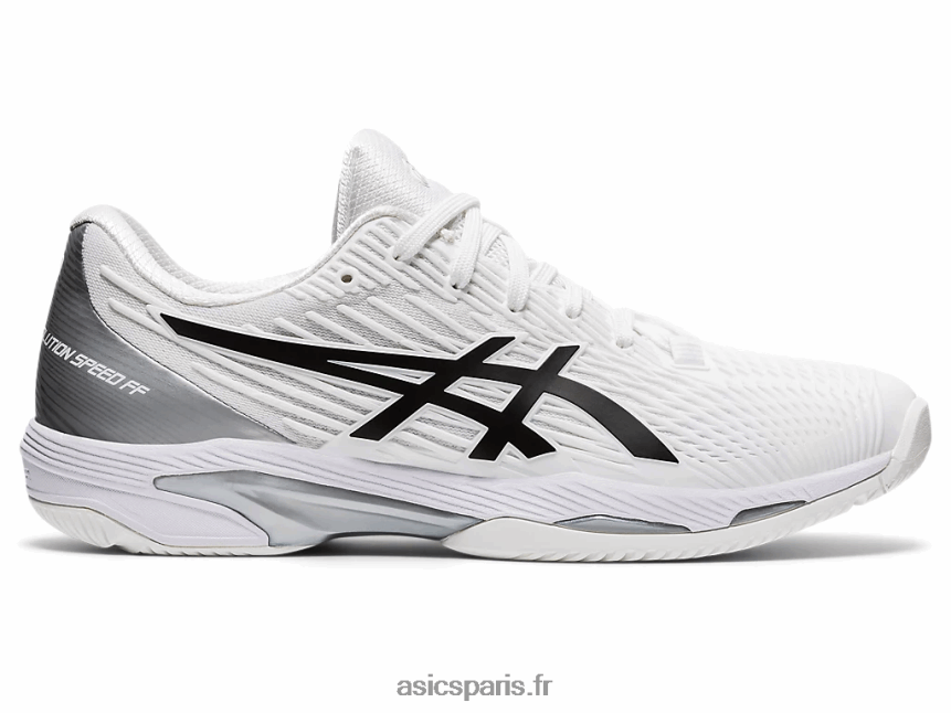 Hommes Asics vitesse de solution ff 2 BXL8B2590 blanc noir