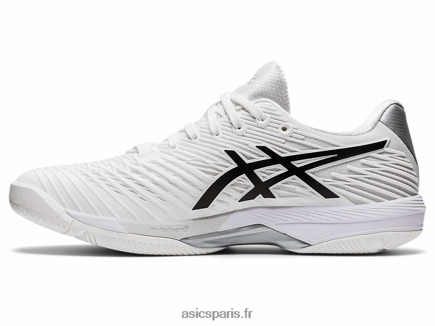 Hommes Asics vitesse de solution ff 2 BXL8B2590 blanc noir