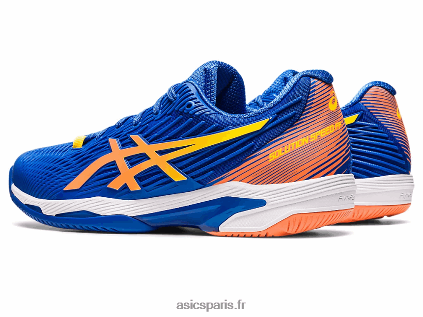 Hommes Asics vitesse de solution ff 2 BXL8B271 bleu thon/pêche soleil