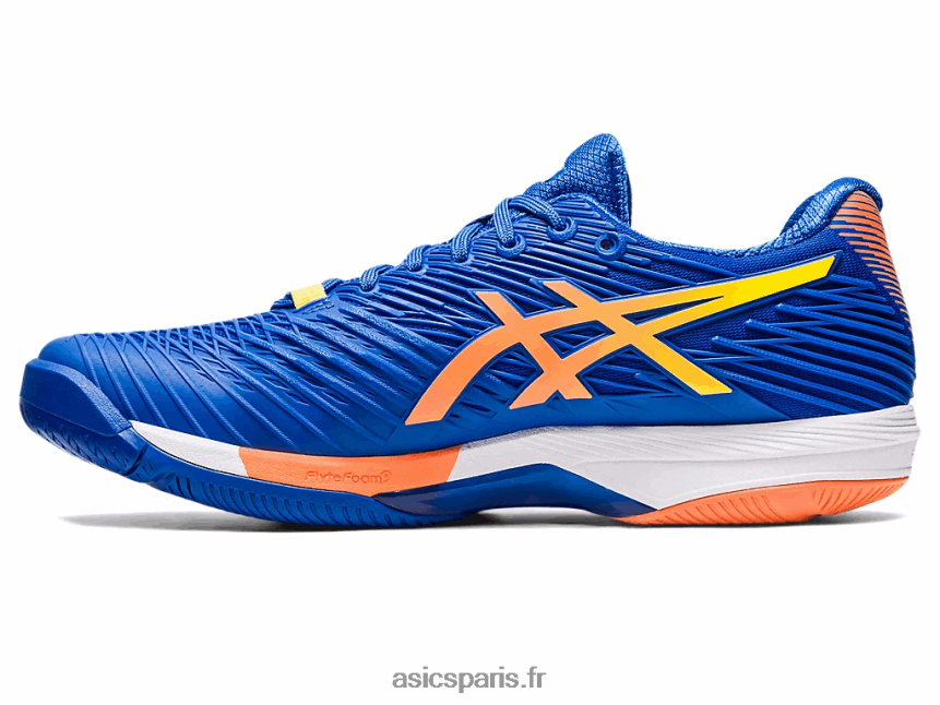 Hommes Asics vitesse de solution ff 2 BXL8B271 bleu thon/pêche soleil