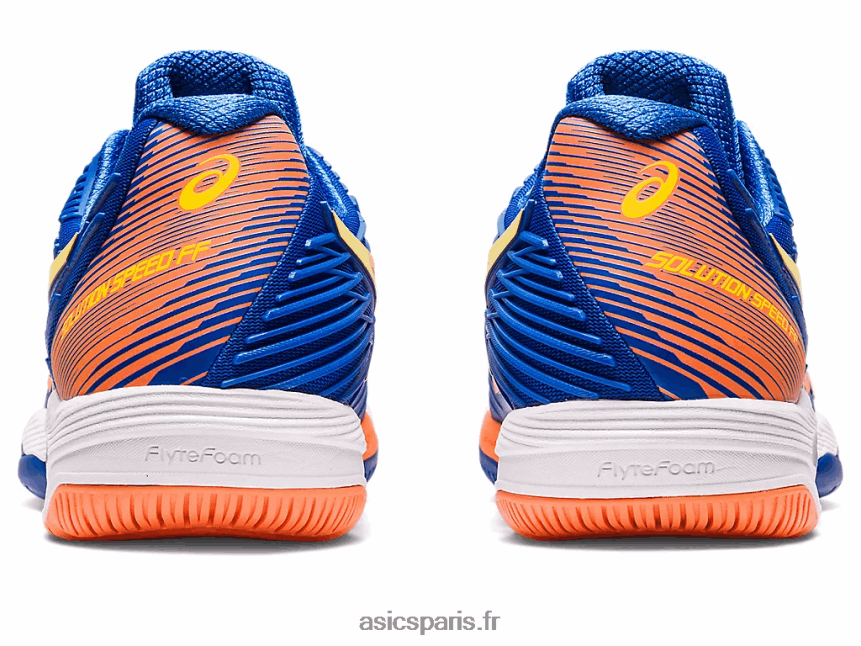 Hommes Asics vitesse de solution ff 2 BXL8B271 bleu thon/pêche soleil