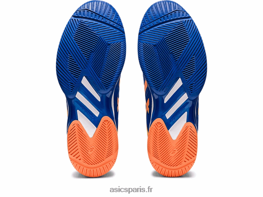 Hommes Asics vitesse de solution ff 2 BXL8B271 bleu thon/pêche soleil