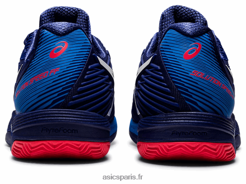 Hommes Asics vitesse de solution ff 2 argile BXL8B21156 bleu marine/blanc