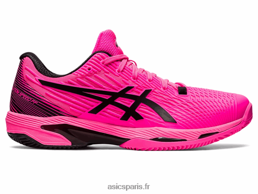 Hommes Asics vitesse de solution ff 2 argile BXL8B250 rose vif/noir