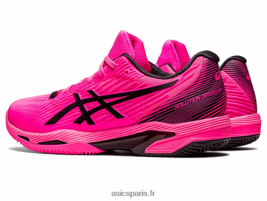 Hommes Asics vitesse de solution ff 2 argile BXL8B250 rose vif/noir