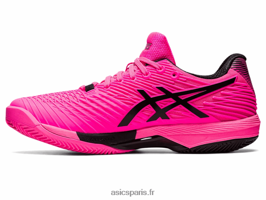 Hommes Asics vitesse de solution ff 2 argile BXL8B250 rose vif/noir