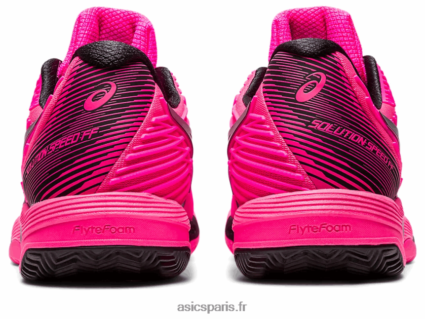 Hommes Asics vitesse de solution ff 2 argile BXL8B250 rose vif/noir