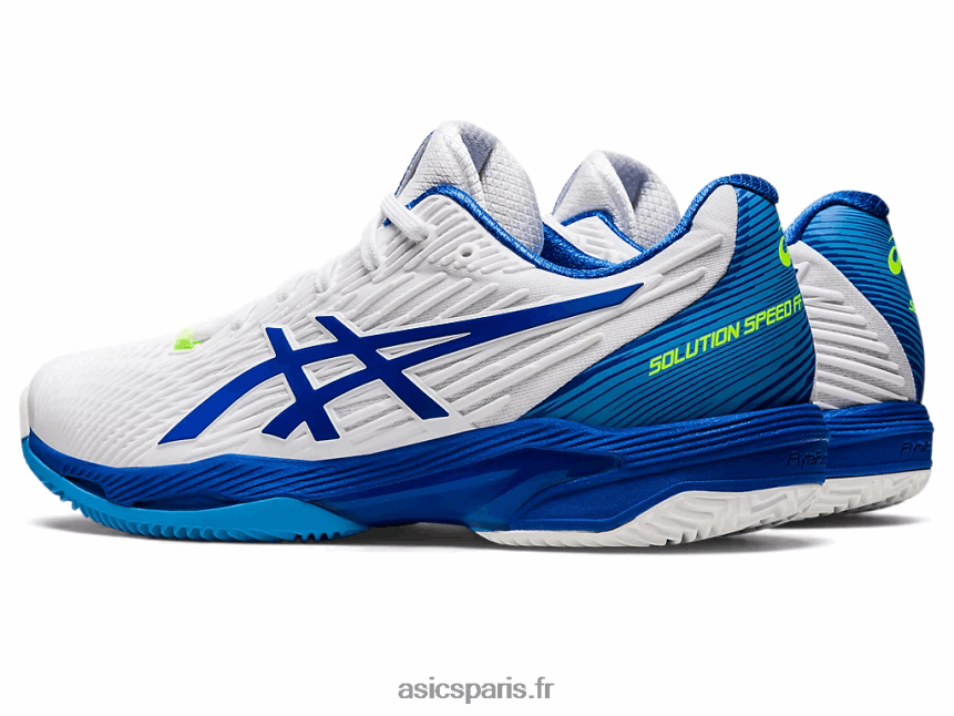 Hommes Asics vitesse de solution ff 2 argile BXL8B2923 blanc/bleu thon