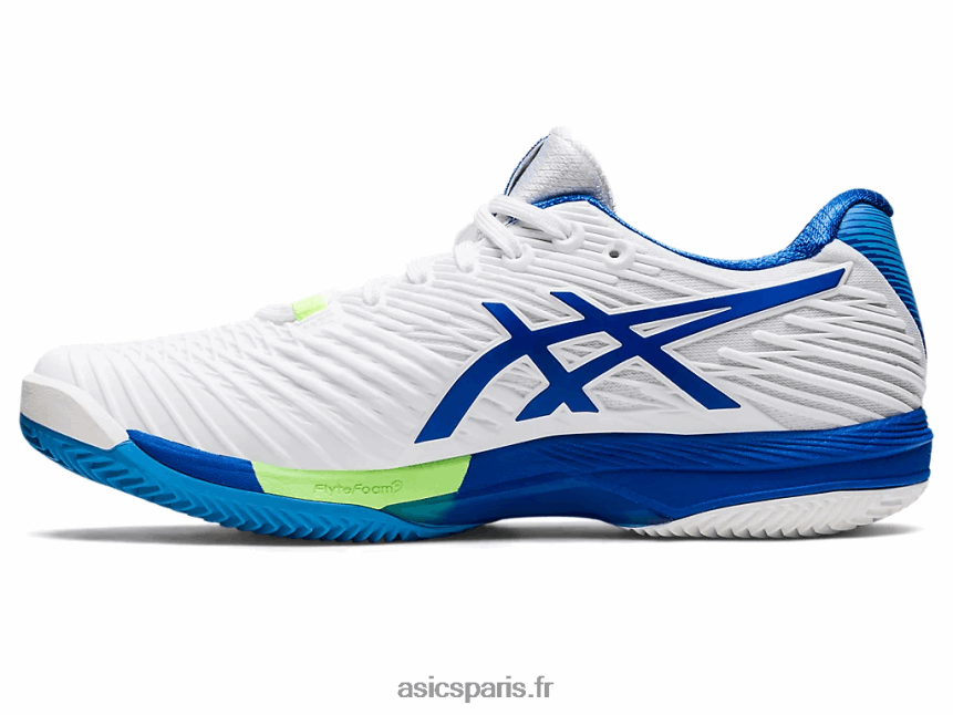 Hommes Asics vitesse de solution ff 2 argile BXL8B2923 blanc/bleu thon