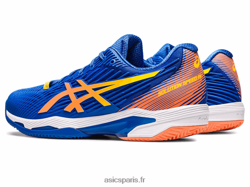 Hommes Asics vitesse de solution ff 2 argile BXL8B296 bleu thon/pêche soleil