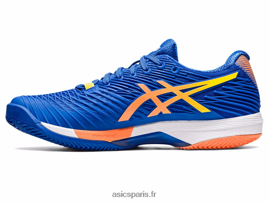 Hommes Asics vitesse de solution ff 2 argile BXL8B296 bleu thon/pêche soleil