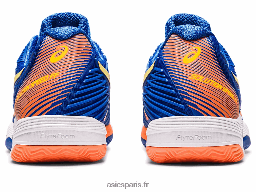 Hommes Asics vitesse de solution ff 2 argile BXL8B296 bleu thon/pêche soleil