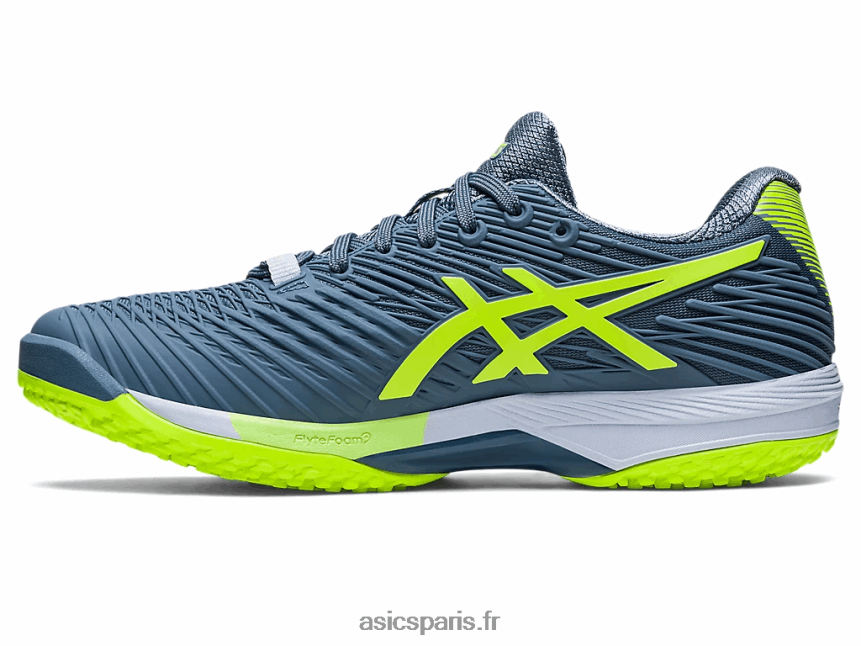 Hommes Asics vitesse de solution ff 2 oc BXL8B2562 bleu acier/vert danger