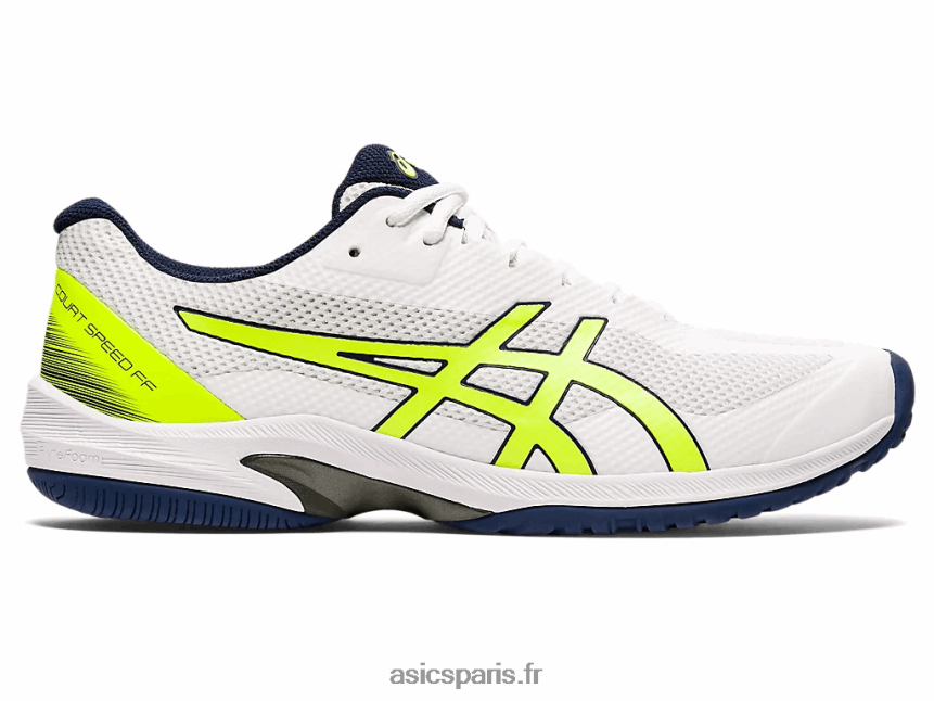 Hommes Asics vitesse du tribunal ff BXL8B22054 blanc/jaune de sécurité