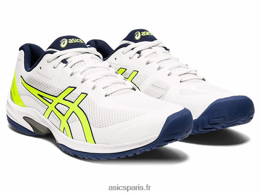Hommes Asics vitesse du tribunal ff BXL8B22054 blanc/jaune de sécurité