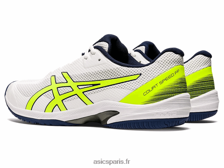 Hommes Asics vitesse du tribunal ff BXL8B22054 blanc/jaune de sécurité