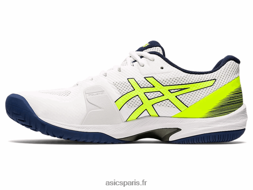 Hommes Asics vitesse du tribunal ff BXL8B22054 blanc/jaune de sécurité