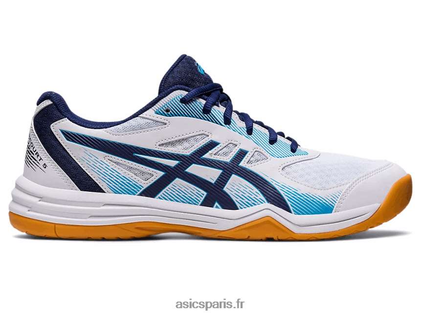 Hommes Asics en cour 5 BXL8B2424 blanc/bleu indigo