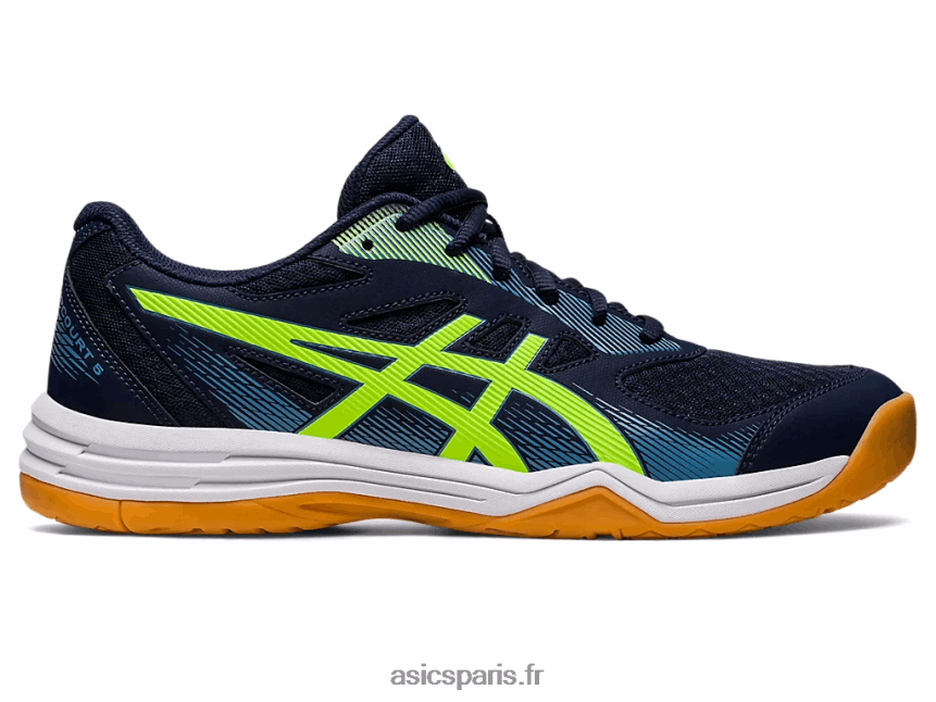 Hommes Asics en cour 5 BXL8B2466 minuit/vert danger