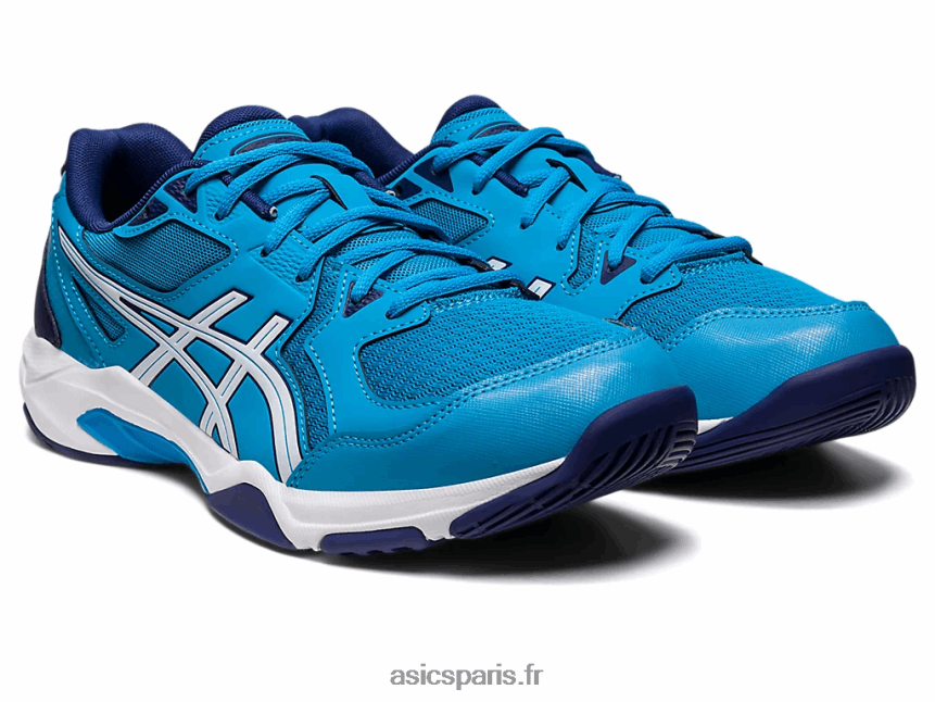 Hommes Asics gel-fusée 10 de large BXL8B2415 bleu île/blanc