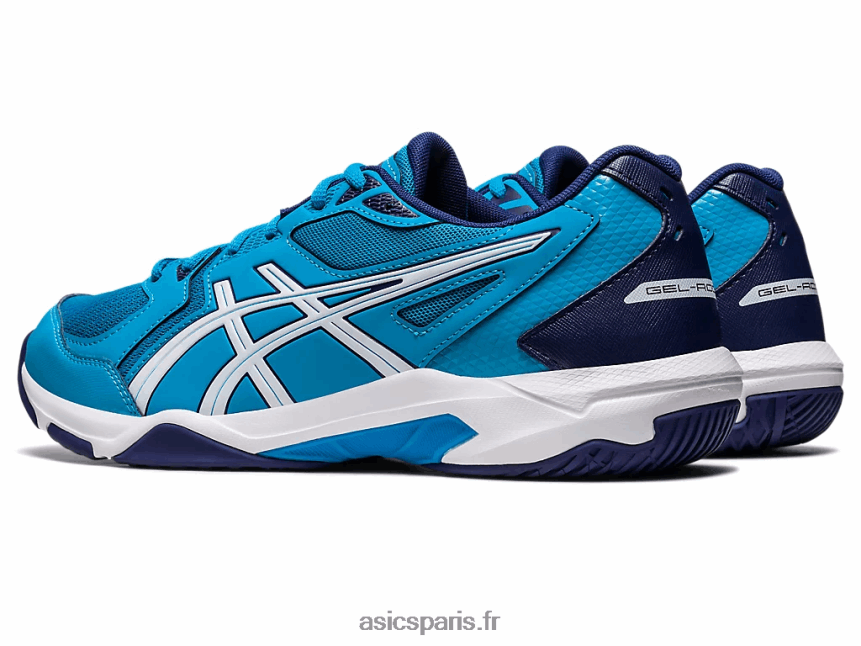 Hommes Asics gel-fusée 10 de large BXL8B2415 bleu île/blanc