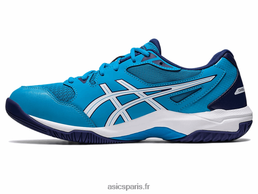 Hommes Asics gel-fusée 10 de large BXL8B2415 bleu île/blanc