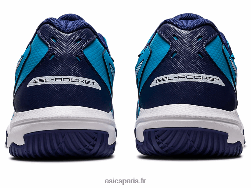 Hommes Asics gel-fusée 10 de large BXL8B2415 bleu île/blanc